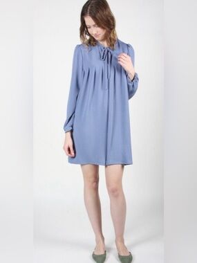 Birds of North America duck dress in periwinkle